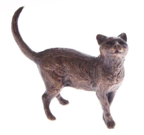 Butler & Peach - Solid Bronze Miniature Cat Standing
