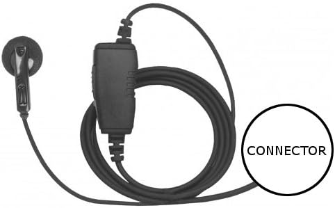 1-Wire Earbud Earpiece Inline PTT for Hytera and Titan 2-Way Radios (See List)