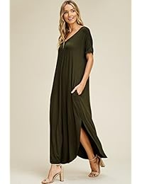 Annabelle - Vestido largo de manga corta para mujer