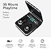 Wireless Earbuds Bluetooth 5.0 Headphones MOING TWS Built-in Mic Cordless Earphones for Android iPhone Stereo Sound 36H Playtime in-Ear Headset with LED Battery Display Charging Case-Black