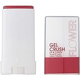 FLOWER BEAUTY By Drew Barrymore Lip &amp; Cheek Gel Crush - Cream Blush and Lips Tint in One Portable Multistick - Hydrating Burst of Color - (Blackerry Crush)