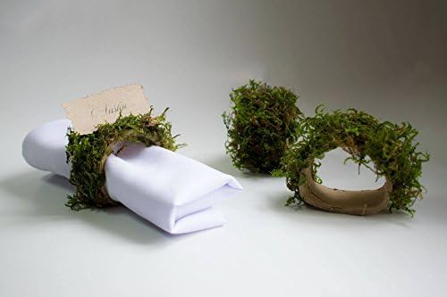 Green moss napkin ring, Unique napkin ring, 2in1 napkin ring, woodland napkin ring, Forest wedding, Woodland moss card holders, Set of 10