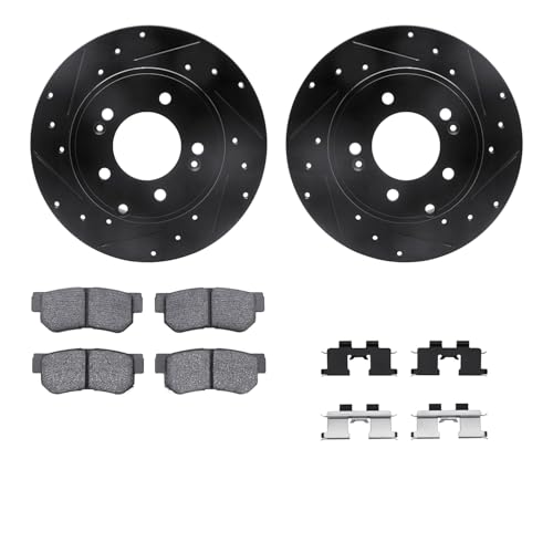 R1 Concepts Rear Brake Kit Fits 2005-2008 Hyundai Sonata| Semi Met Pads, Drille…