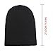 LETHMIK Fleece Lined Cuff Beanie,Solid Color Knit Hat Slouchy Winter Skull Cap for Men&Women Black
