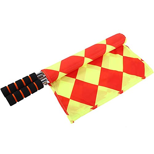 Soccer Referee Flag, 2Pcs/Bag Soccer Football Referee Sport Match Linesman Flag with Storage Bag