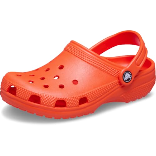 ,Unisex niños,Classic Clog K,Naranja impactante,36-37