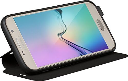 Galaxy S6 Case, Theater Mode Kickstand Scratch-Resistant Case with Anti-Microbial Protection, Sound Amplification, Shock Absorption, Heavy Duty Case for Samsung Galaxy S6 SM-920 Devices - Black