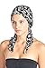 Ashford & Brooks Women's Pretied Printed Fitted Headscarf Chemo Bandana - Black Grey