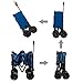 Timber Ridge Folding Camping Wagon/Cart - Collapsible Sturdy Steel Frame Garden/Beach Wagon/Cart