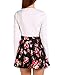 VIISHOW Women's V-Neck Long Sleeves Casual Floral Print Mini Dress