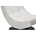 Wholesale Interiors Baxton Studio Elsa Faux Leather Upholstered Swivel Chair with Metal Base, Large, White