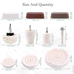 Keadic 10 Pcs Buffing Pad Polishing Wheel Kits with