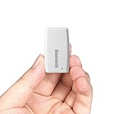 ACLUXS USB Bluetooth Receiver FM Lauch Support Stereo Audio Receiver Wirelesss Music Adapter With 3.5mm Stereo and FM Output for Headphones Portable Speakers FM 1080 HMZ and Car Stereo Systems (White)