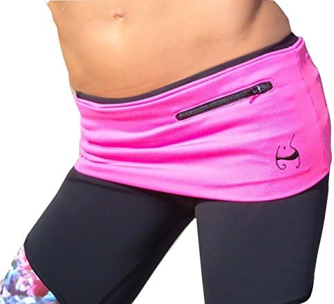 Hip Appeal Women's Fanny Pack (S/M, Neon Pink White Zipper)
