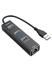 dodoro 3 Port USB 3.0 Portable USB Hub con adaptador de red RJ45 Gigabit Ethernet Convertidor LAN Alámbrico de aleación de aluminio caso para MacBook, Mac Pro mini, iMac, XPS, Surface Pro, notebooks, ordenadores de sobremesa