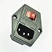 SODIAL(R) 3 Pin IEC320 C14 Inlet Module Plug Fuse Switch Male Power Socket 10A 250V