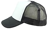 2 Packs ImpecGear Youth Cap Kid's Baseball Caps Trucker Hats Summer Mesh Cap (2 FOR Price of 1) (Black/White)