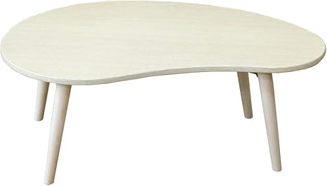 Amazon Co Jp Bonny 折脚ビーンズテーブル ホワイトウォッシュ 折りたたみテーブル ローテーブル Vtm 14ww ホーム キッチン