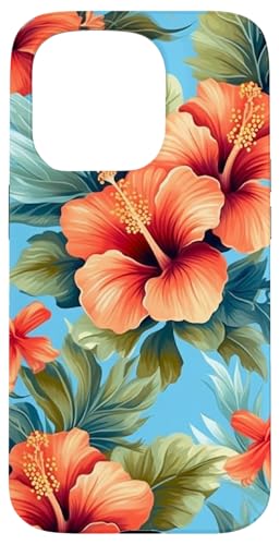 Colored Floral Hibiscus Flower Hawaii Jungle Exotic Tropical Case for iPhone 15…