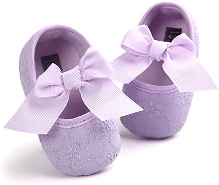 HsdsBebe Baby Girls Bowknot Cotton Mary Jane Shoes Soft Sole Toddler Fisrt Walkers Infant Princess Crib Flats First Birthday Party Gift