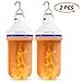 LED Flame Bulb, KKTICK Rechargeable Flame Light Bulb Battery Operated and USB Powered with 3 Modes and Upside Down Feature for Christmas Fireplace Decoration and Tent Lighting