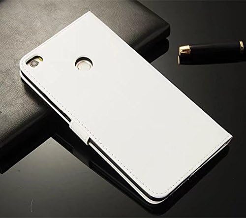 Tmusik Xiaomi Mi Max 2 Mimax 2 Case, [Wallet Function] [Stand Feature] Vintage Crazy Horse PU Leather Case, Flip Folio Book Cover with Magnetic Closure [Cash Pocket & 2 Credit Card Holders] - White