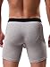 IKINGSKY Mens's Cotton Pouch Trunks Sexy Bulge Long Leg Boxer Underwear (X-Large, Gray)