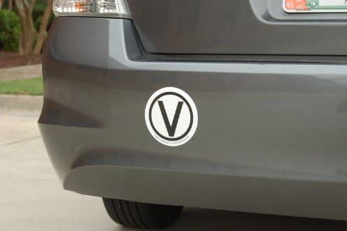 Vegetarian Vinyl Cling 5 In. Decal for Car, Glass, Metal or Painted Surface