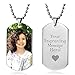 Interway Trading Personalized Custom Photo and Message Necklace Pendant Dog tag (High Polish-Full Color Photo)