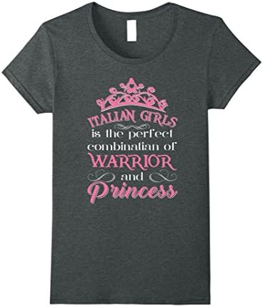Womens ITALIAN GIRL IS THE PERFECT COMBINATION OF WARRIOR  Large Dark Heather
