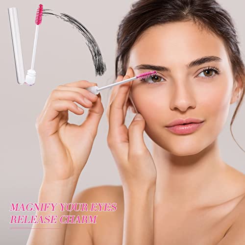 80 Pieces Disposable Mascara Brushes Tubes Set, 40 Pieces Empty Mascara