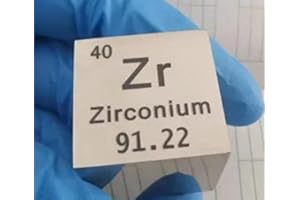 1inch Tungsten Cube Element Metal Density Cube Homostarry 99.95% Purity Teaching Tool, Gifts for Students Teacher Science Chemistry Lover, Material Hobby Collection, DIY, Lab Experiments (Zirconium)