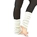 TeeHee 80s Vintage Comfortable Ribbed Cable Knit Leg Warmers for Women 3 pairs (Cable Knit with Rib)
