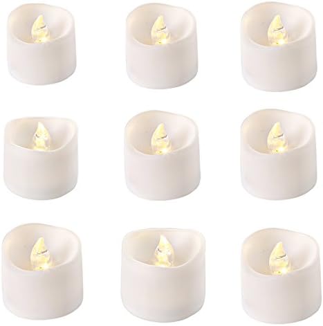 Flameless LED tea light soft blinking light source,electronic candle for up to 100 hours,holiday light-Flameless Wax Candle for party and home ,provided by JOAIFO (12, warm white)