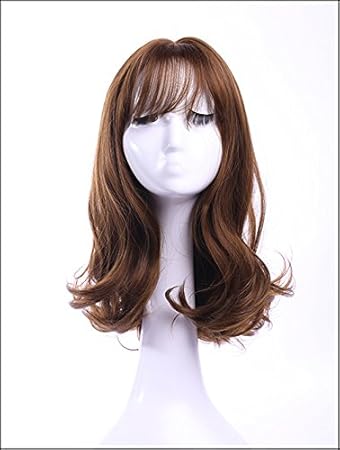 Amazon Com Water Dance Bangs Wig Air Personality Long Curly Hair