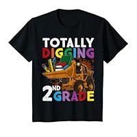 Kids First Day Of School Tractor ”Totally Digging 2nd Grade” Gift T-Shirt