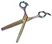 Sharf Gold Touch Pet Shears, 6.5' 42-Tooth Rainbow Thinning Shear for Dogs, 440c Japanese Stainless Steal Dog Thinning Shears