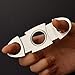 Cigar Cutter - Includes Sturdy Black Gift Box - Perfect Gift for Birthdays, Celebrations, Independence Day - Premium Stainless Steel - Sharp Guillotine Durable Double Blade - Clean Cut - (Silver)