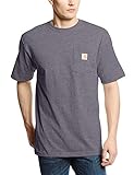 Carhartt Men's Workwear Pocket Short Sleeve T Shirt Midweight Jersey Original Fit K87, Carbon Heather, X-Large