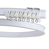 Z-Color Ceiling Curtain Track Flexible Bendable Straight Curved Curtain Track Alloy Plastic Windows Soft Curved Track Curved Track Rail Slide Rail Accessories (5 Meters)
