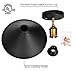 Industrial Ceiling Light,Oak Leaf Semi Flush Vintage Metal 1-Light Pendant Lighting Shade Chandelier