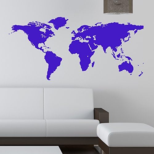 THE VINYL BIZ WORLD MAP WALL STICKER KIDS Wall Sticker Decals 150 nb