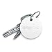 CHIPOLO CLASSIC (GEN 3) - Bluetooth Tracking Device to Easily Find Your Lost Keys, Wallet, Phone, Bag, Backpack, Etc. Loud Speaker Alert (92 dB). Replaceable Battery (Lasts 9+ Months). (White)