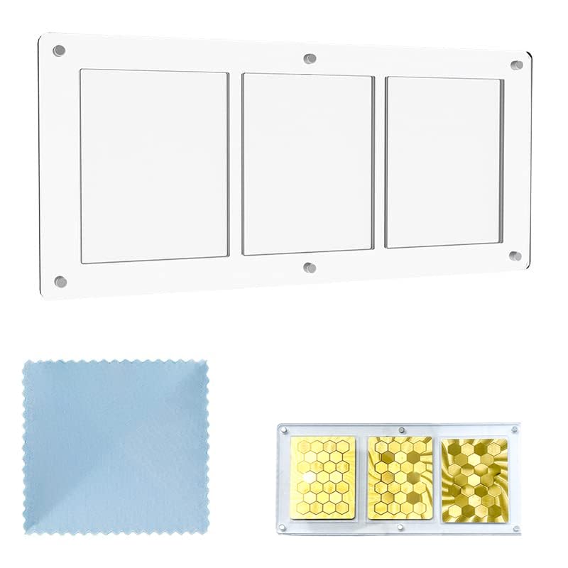 Acrylic Frame with Magnetic Closure for Trading Cards - Card Case Compatible with Pokemon - Clear Trading Card Display with UV Protection and Cleaning Cloth