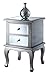 Convenience Concepts Gold Coast Collection Mirrored End Table, Silver