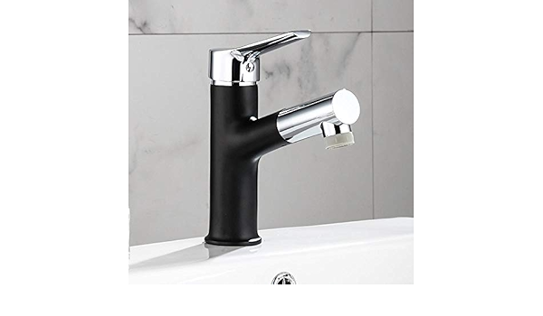 Grifo monomando para cocina y baño, color negro, grifo ...