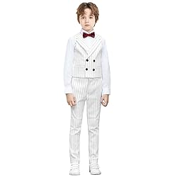 Marvelous World Boys' 5-Piece Formal Vest Suit