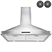 AKDY 30 in. Wall Mount Range Hood Stainless-Steel Hood Fan for Kitchen – 3 Speed Professional Quiet Motor – Premium Touch Control Panel – Modern Design – LED light & Carbon Filters