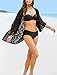 Hibluco Women's Loose Cover Ups Kimono Cardigan Oversized Chiffon Blouses Sheer Tops (Large, K 2)