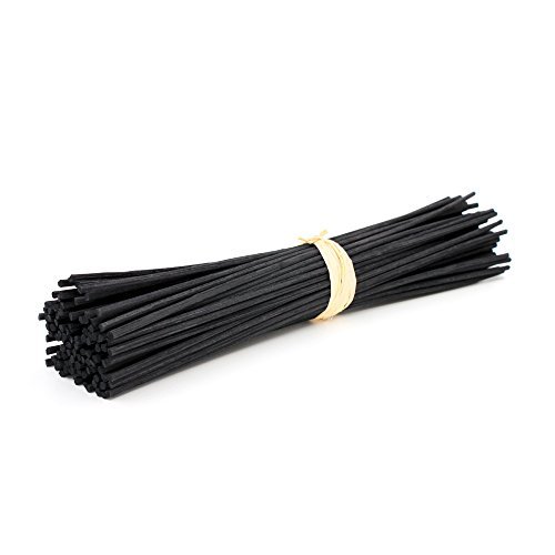 Frandy House Reed Diffuser Sticks - Natural Rattan Replacement Fragrance Diffuser Sticks, 12 X 0.12 inches 30pcs (Black)